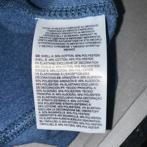 The North Face Mens Medium Heritage Patch Pullover Hoodie Sweatshirt Blue - Picture 5 of 7